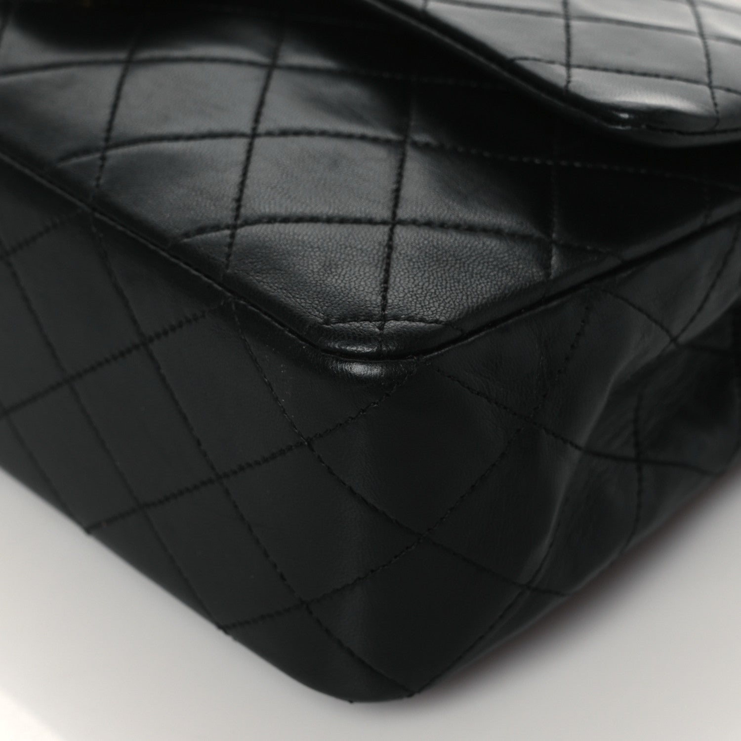 Chanel Lambskin Quilted Medium Double Flap Black 10 of 10