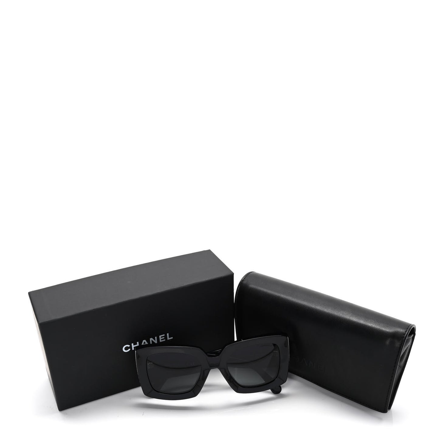 Acetate Rectangle Sunglasses 5435 Black