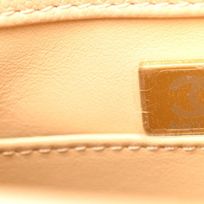 Chanel Caviar Quilted Small Coco Handle Flap Beige 7 of 10