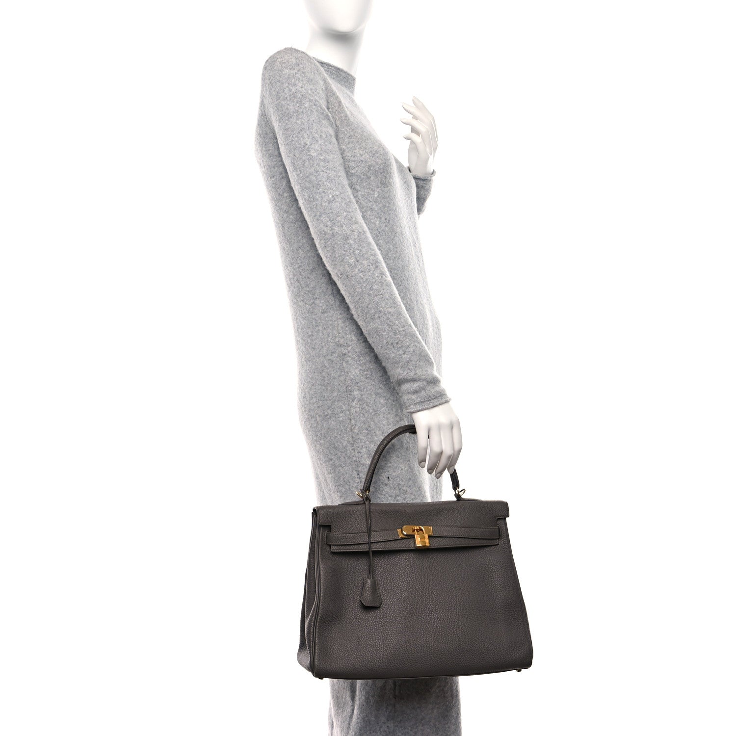 Hermes Togo Kelly Retourne 32 Etain 2 of 10