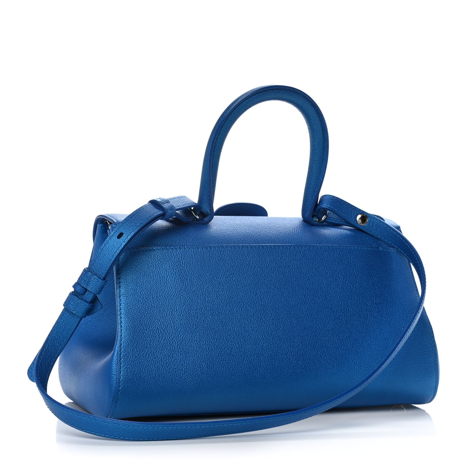 Delvaux Calfskin Mini Brillant East West Satchel Satin Electric 5 of 23