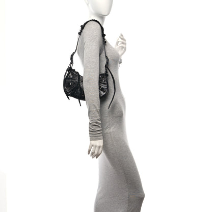 Balenciaga Agneau Arena Monochrome Le Cagole Shoulder Bag XS Black 2 of 11