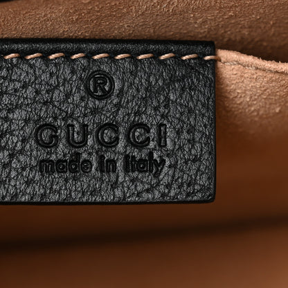 Gucci Calfskin Web Crystal Butterfly Stripe Small Totem Shoulder Bag Black 6 of 10