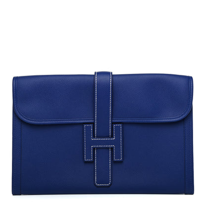 Hermes Epsom Jige PM Clutch Bleu Electrique 1 of 9