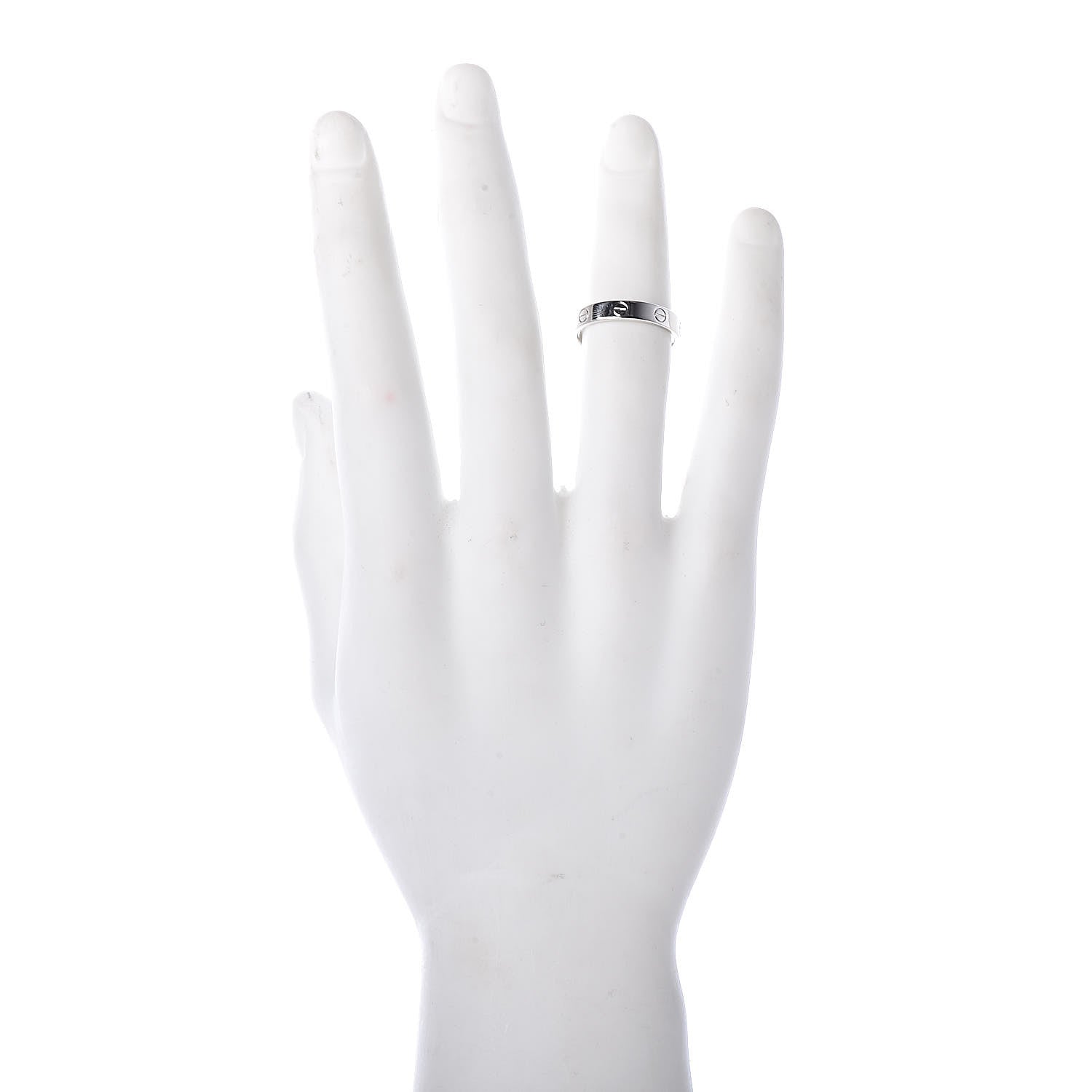 Cartier 18K White Gold 3.5mm LOVE Wedding Band Ring 58 8.25 2 of 4