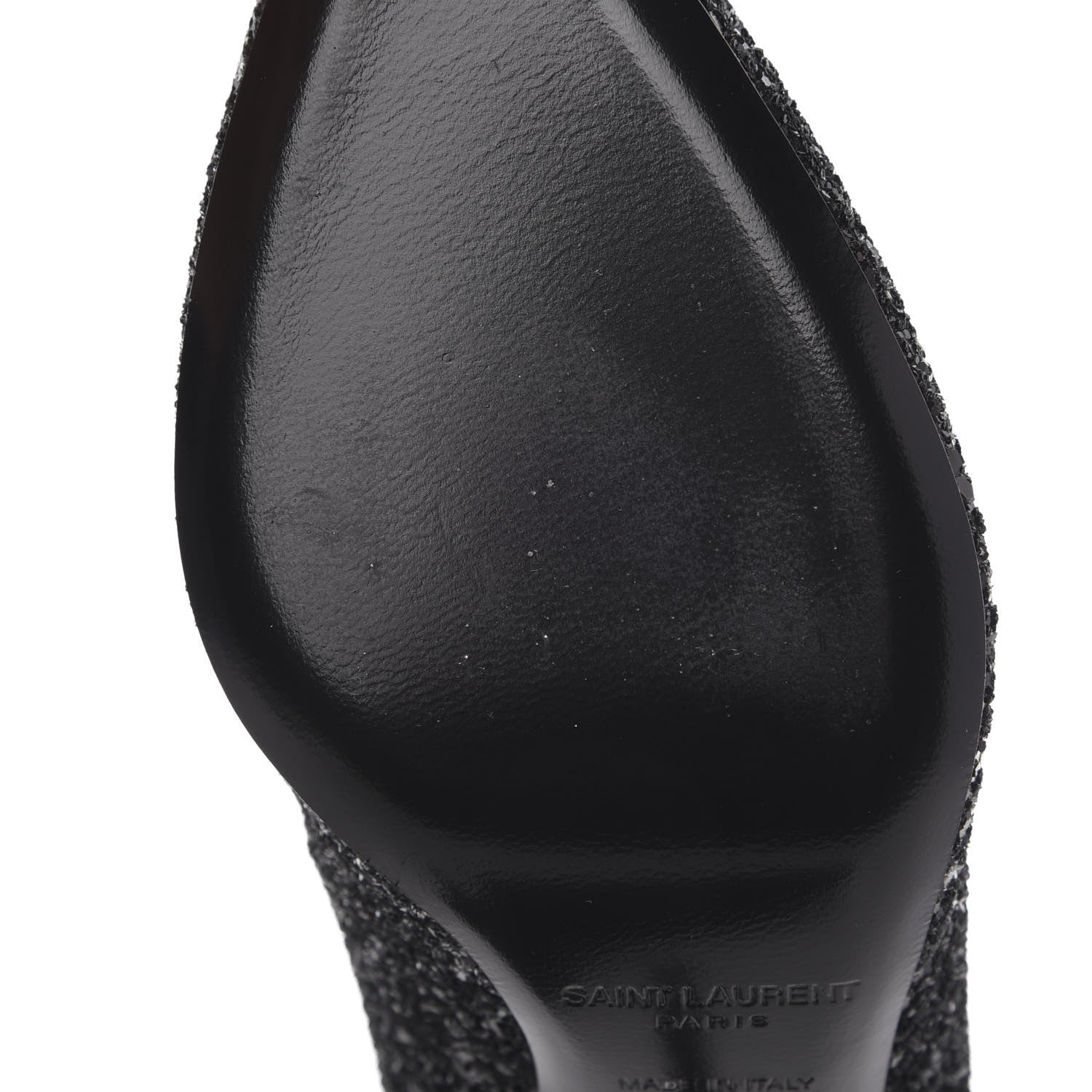 Saint Laurent Glitter Opyum 85 Pumps 37.5 Black 6 of 10