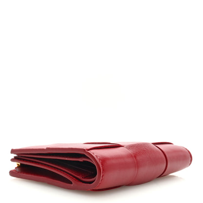 Bottega Veneta Nappa Maxi Intrecciato Small Bi-Fold Zip Wallet Dark Red 4 of 6