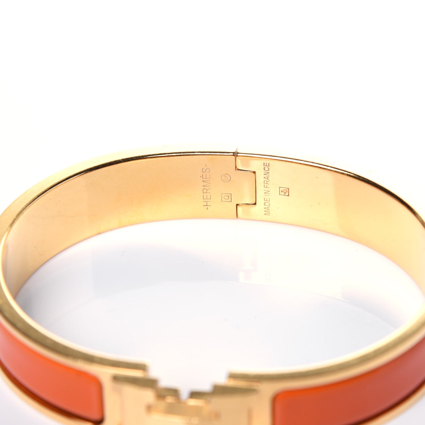 Enamel Narrow Clic Clac H Bracelet PM Orange