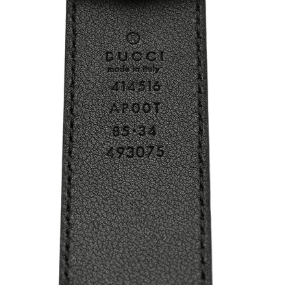 Gucci Calfskin Double G 30mm Belt 85/34 Black 3 of 6
