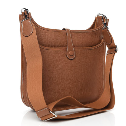 Hermes Taurillon Clemence Evelyne III PM Gold 3 of 10