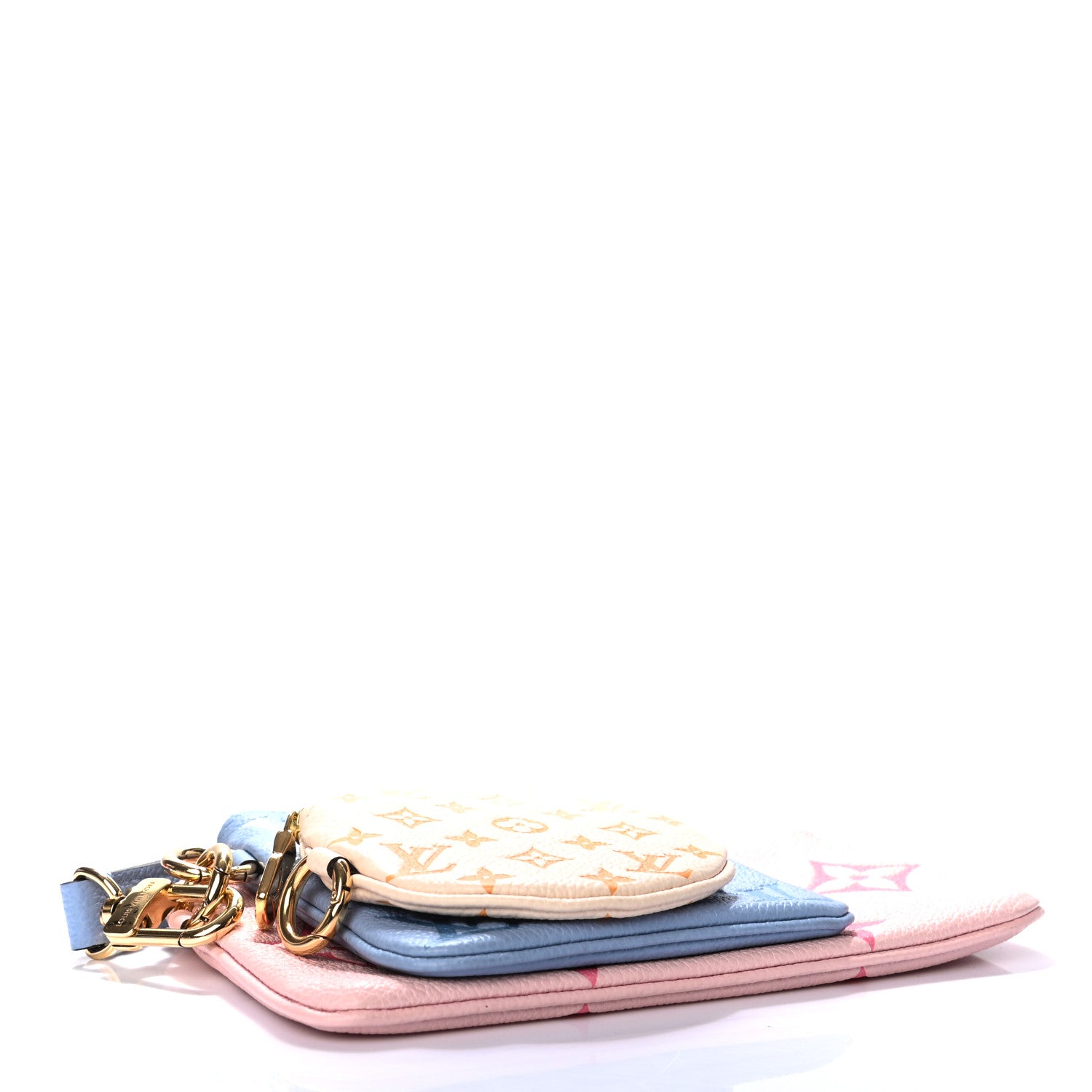 Louis Vuitton Empreinte Monogram Giant By The Pool Trio Pouch Rosebud Summer Blue Cream Saffron 3 of 7