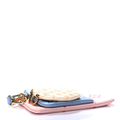 Louis Vuitton Empreinte Monogram Giant By The Pool Trio Pouch Rosebud Summer Blue Cream Saffron 3 of 7