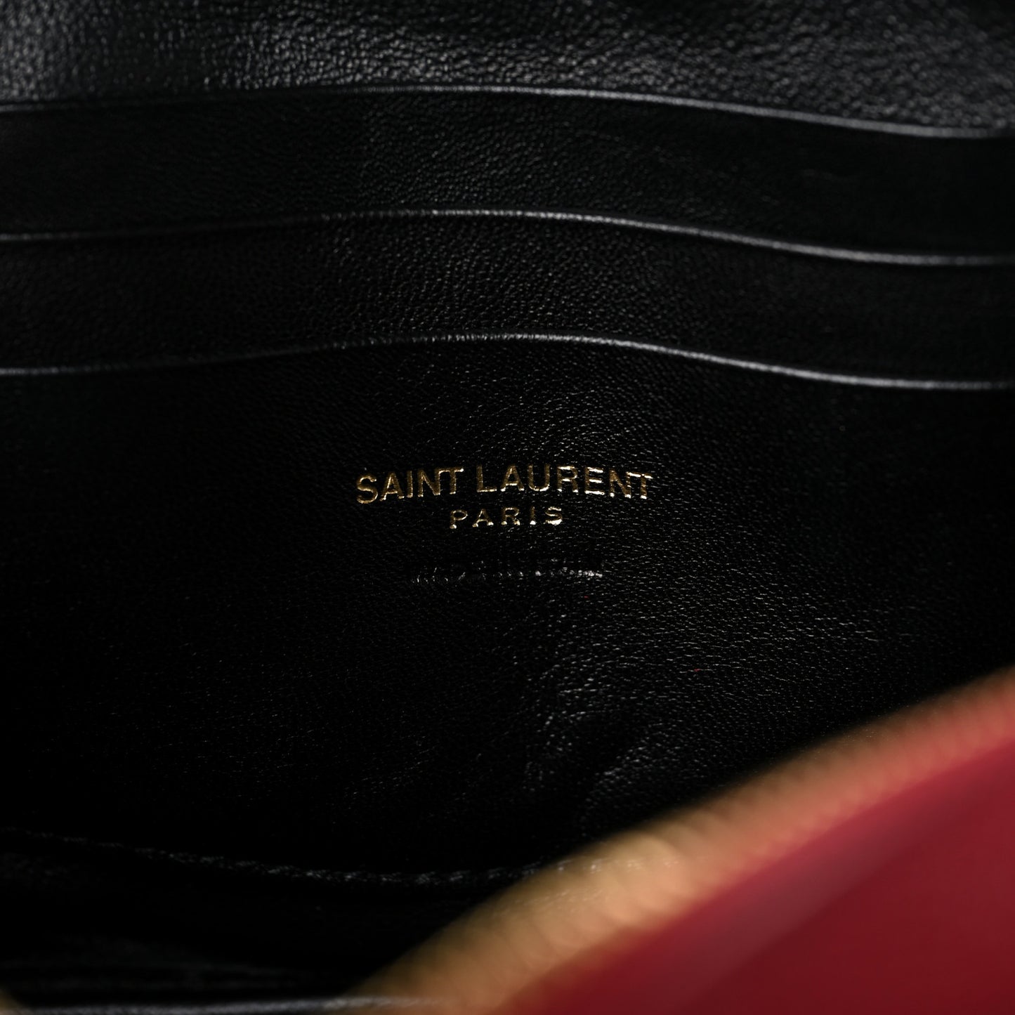 Grain De Poudre Matelasse Monogram Mini Lou Camera Bag Opyum Red