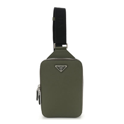 Prada Saffiano Brique Sling Bag Loden Green 1 of 9