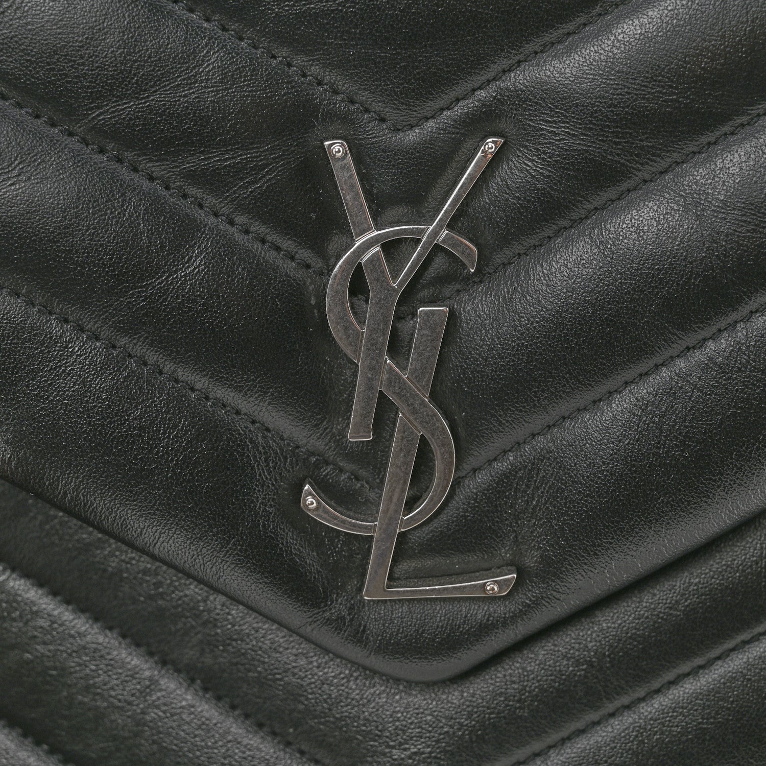 Saint Laurent Calfskin Y Quilted Monogram Medium Loulou Chain Satchel Black 11 of 11