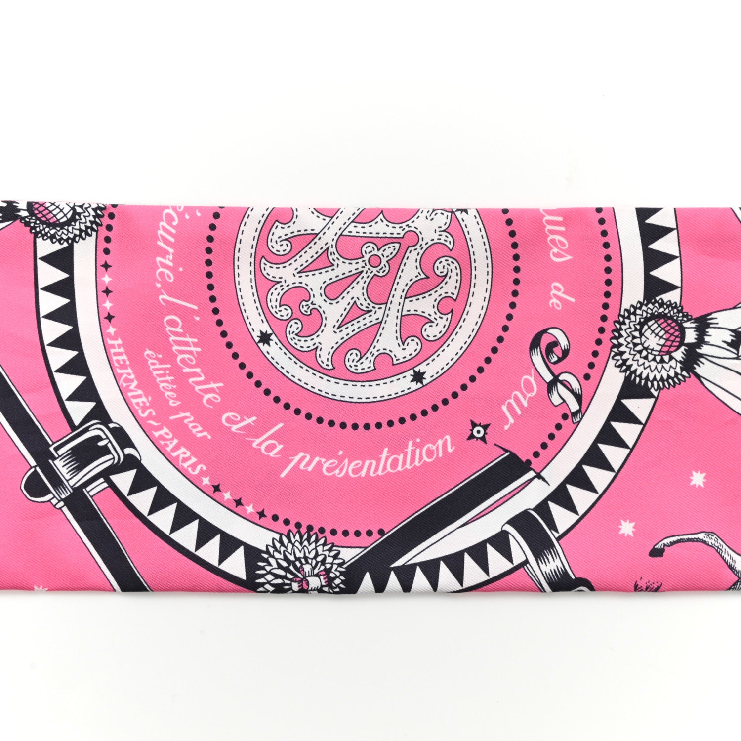 Hermes Silk Couvertures et Tenues de Jour Bandana Maxi Twilly Slim Rose Vif Rouge Vermillon 5 of 5