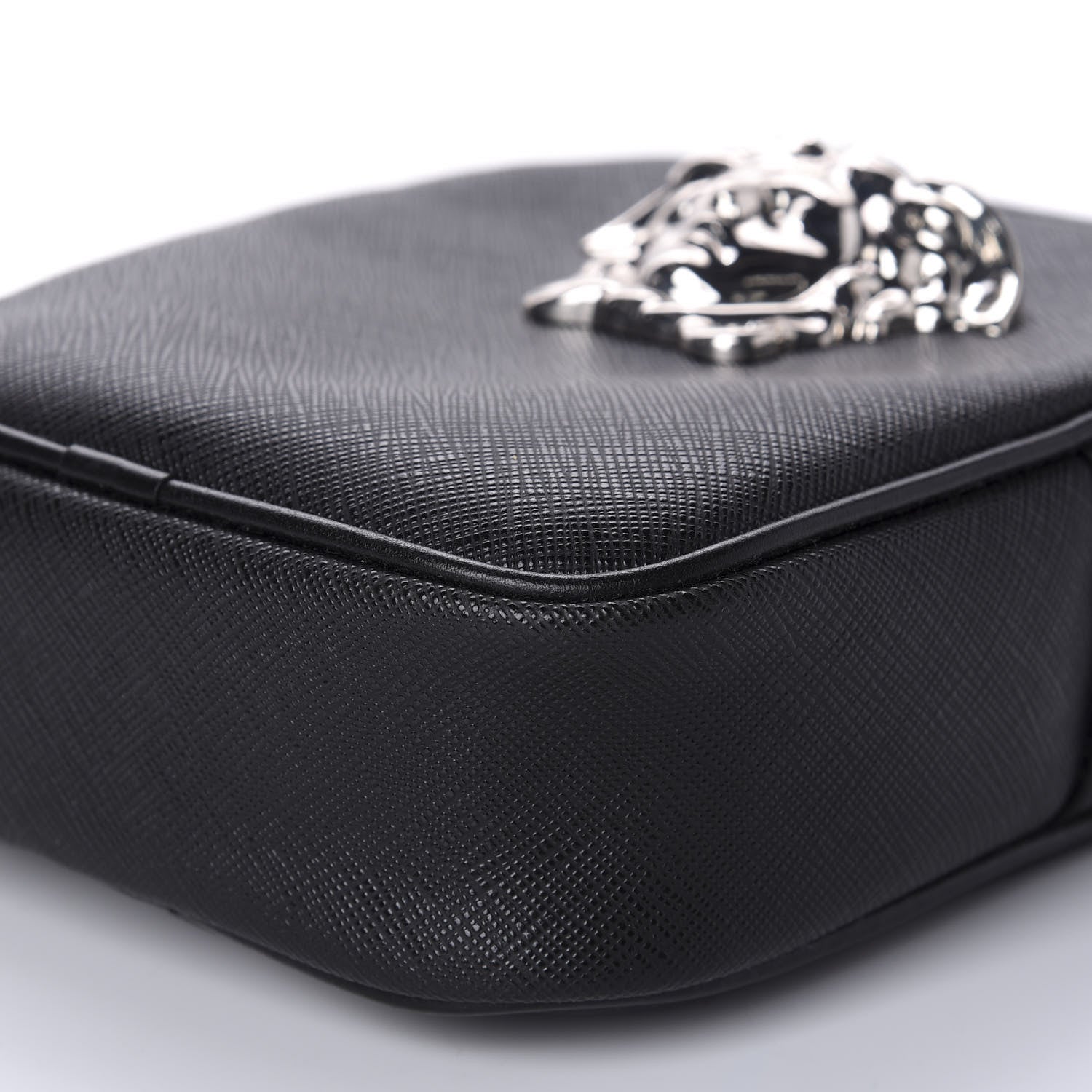 Versace Saffiano Small Medusa Messenger Bag Black 7 of 9