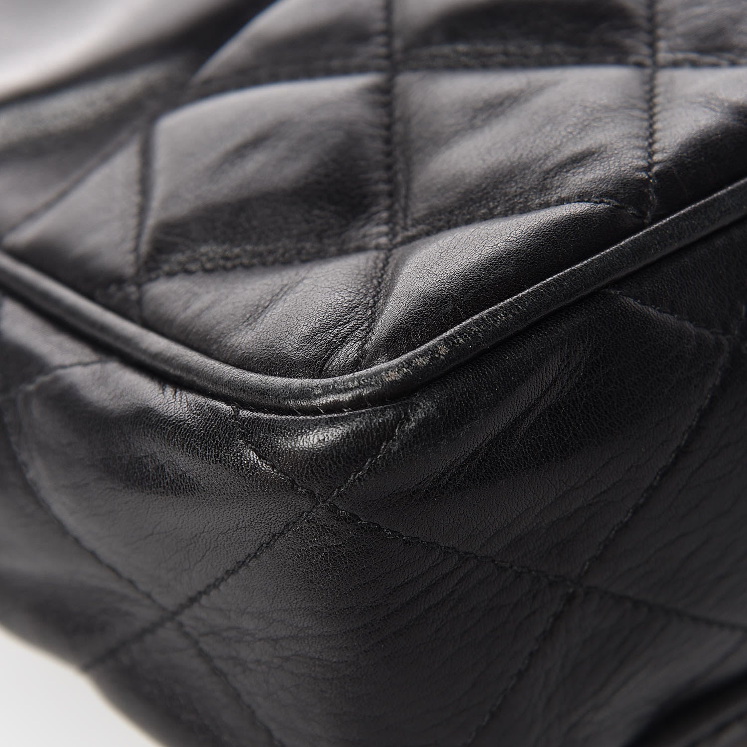 Chanel Lambskin Quilted Shoulder Bag Black 10 of 16