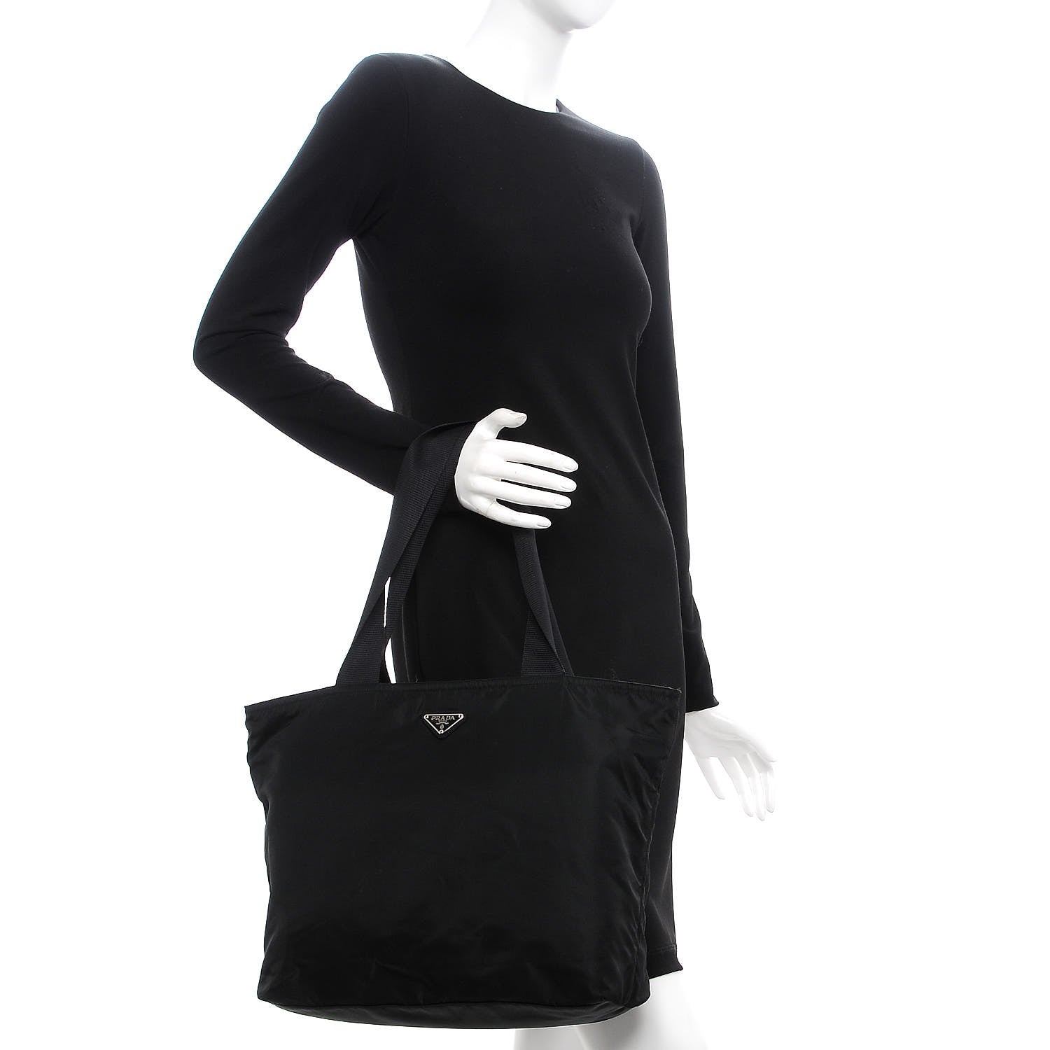 Prada Tessuto Nylon Tote Black 2 of 10