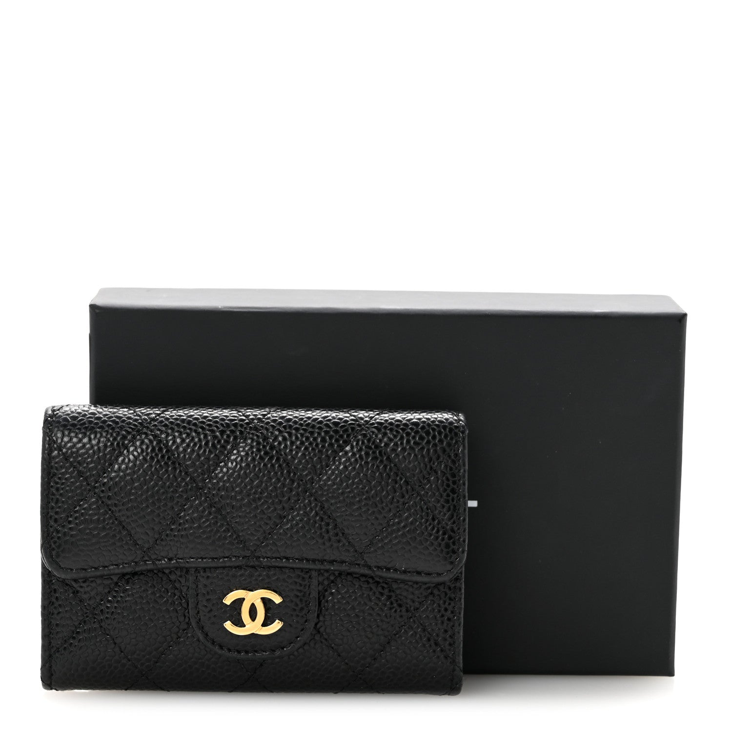 Chanel Caviar Quilted Flap Card Holder Black 10 of 10