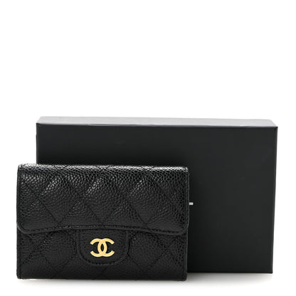 Chanel Caviar Quilted Flap Card Holder Black 10 of 10