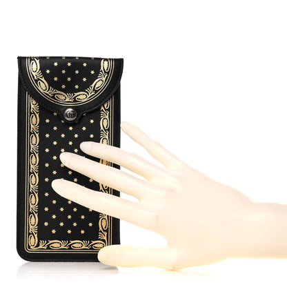Gucci X SEGA Calfskin GUCCY Stars Sunglasses Case Black Gold 2 of 8