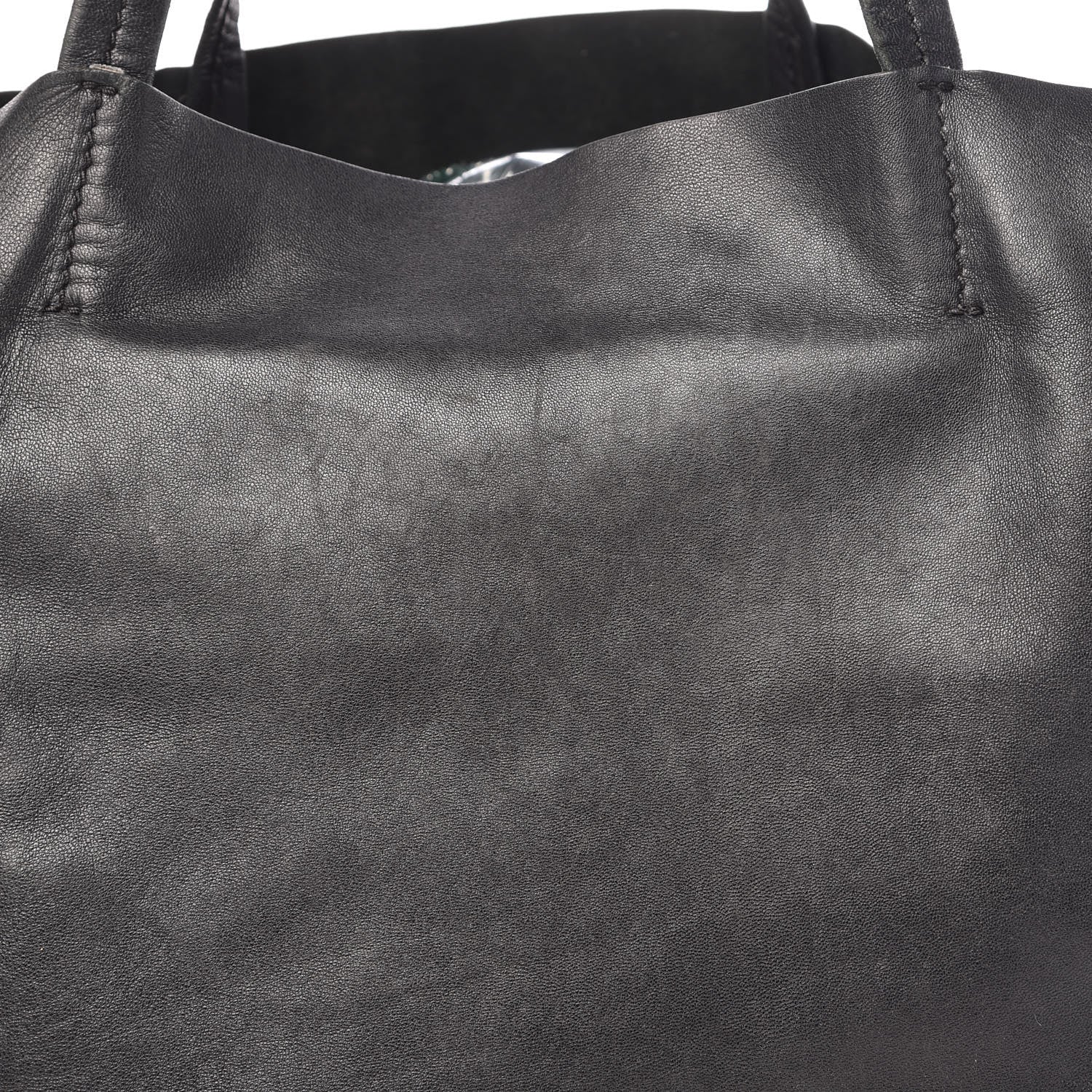 Celine Grained Calfskin Horizontal Cabas Black 11 of 18