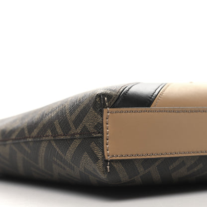 Fendi Glazed Fabric Vitello King FF 1974 Diagonal Medium East West Messenger Tobacco Moro Cuoio 9 of 10