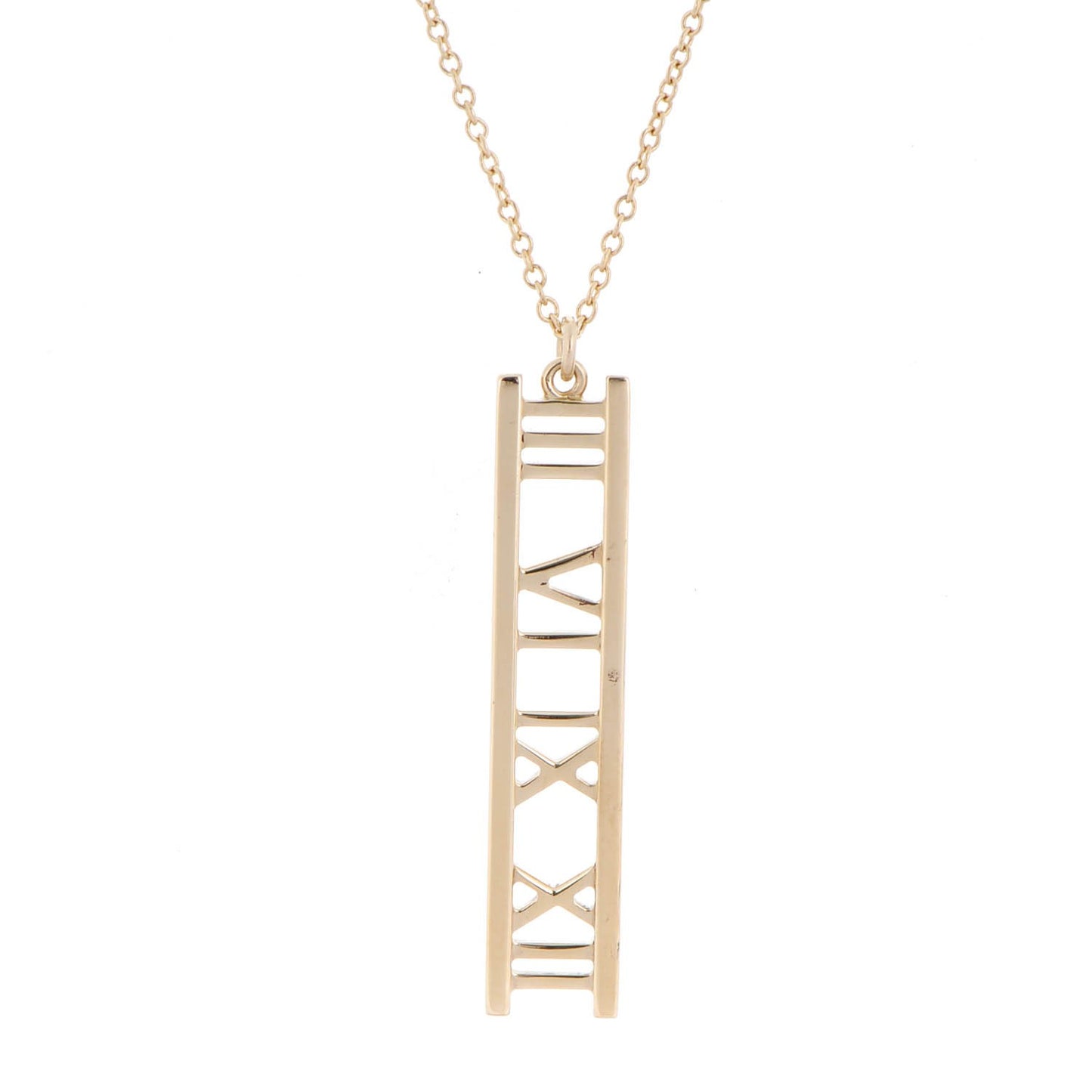 18K Yellow Gold Atlas Bar Pendant Necklace