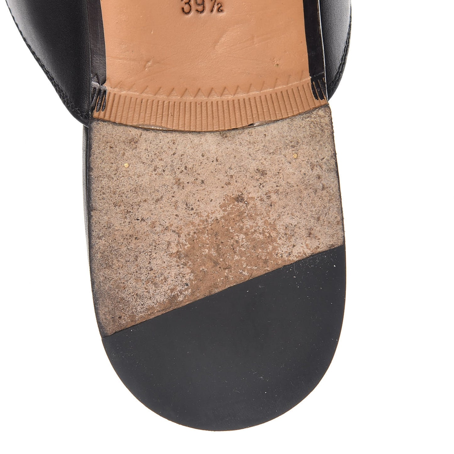 Calfskin Womens Princetown Slippers 39.5 Black