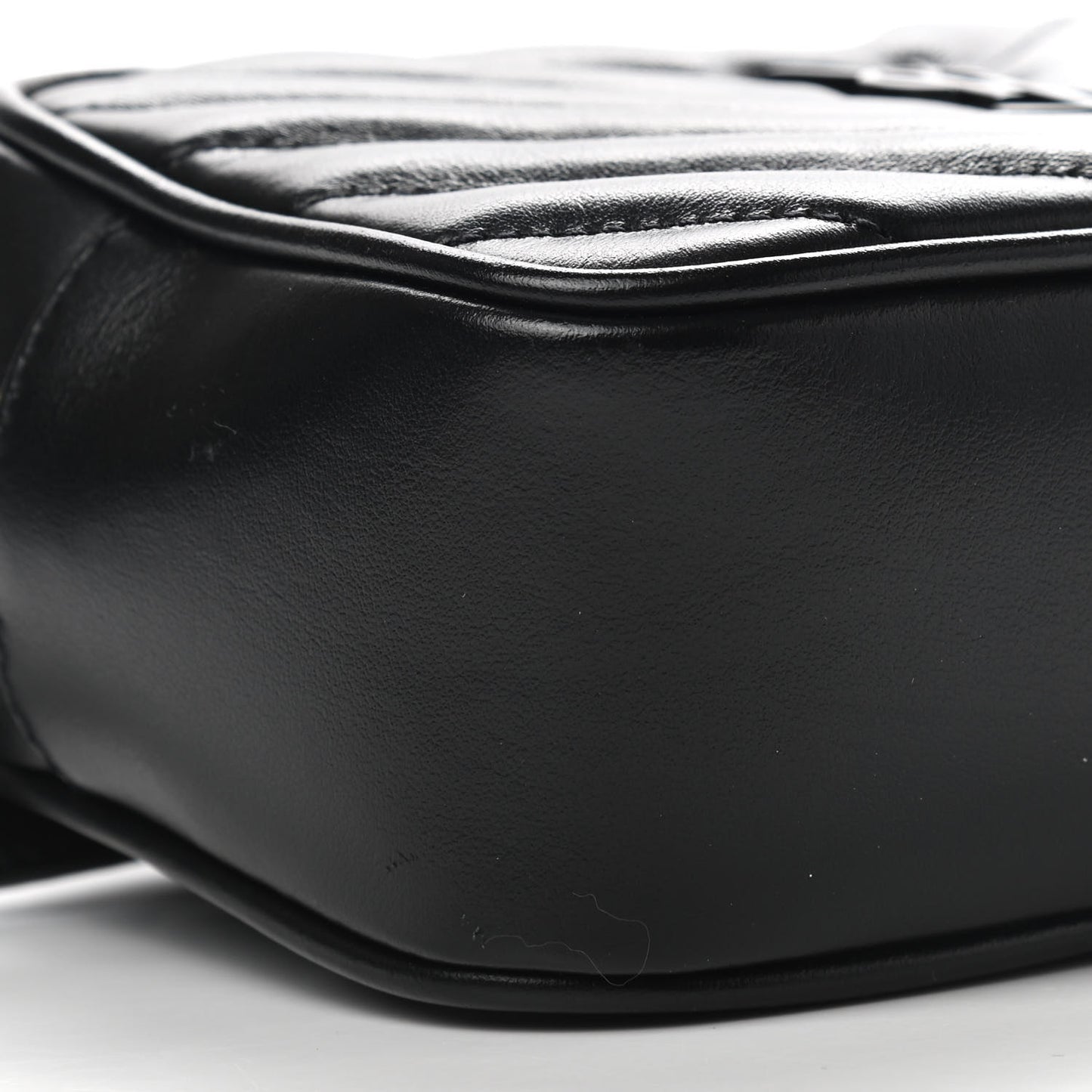 Calfskin Matelasse Monogram Lou Belt Bag Black