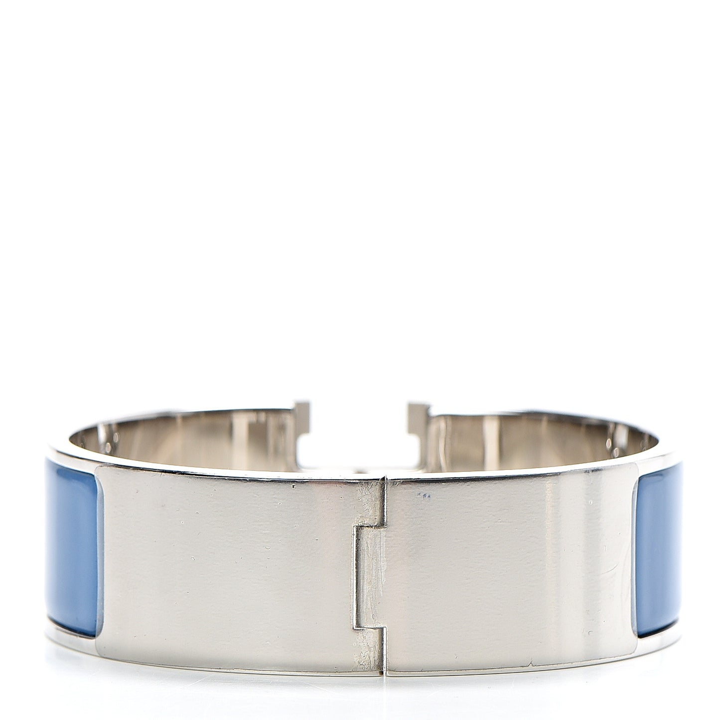 Enamel Wide Clic Clac H Bracelet GM Bleu Turquin