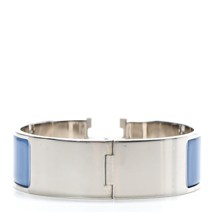Hermes Enamel Wide Clic Clac H Bracelet GM Bleu Turquin 2 of 4
