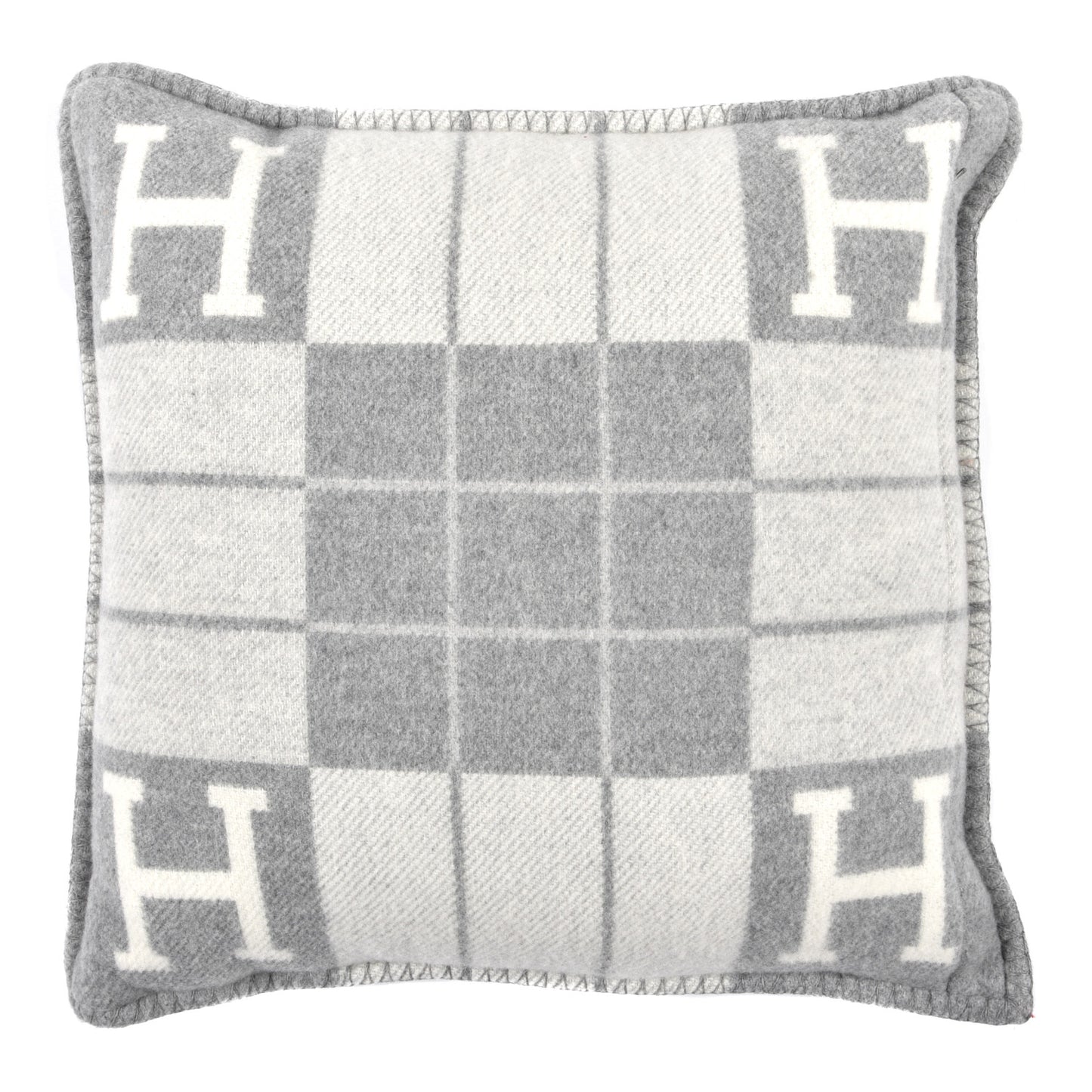 Wool Cashmere Avalon III Pillow PM Ecru Gris Clair