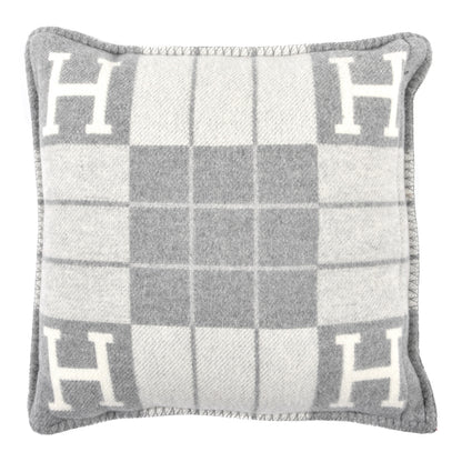Hermes Wool Cashmere Avalon III Pillow PM Ecru Gris Clair 2 of 3