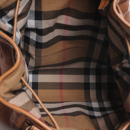 Burberry Leather Large Drawstring Tote Light Brown 6 of 10