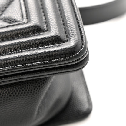Chanel Caviar Quilted Medium Boy Flap Black 12 of 14