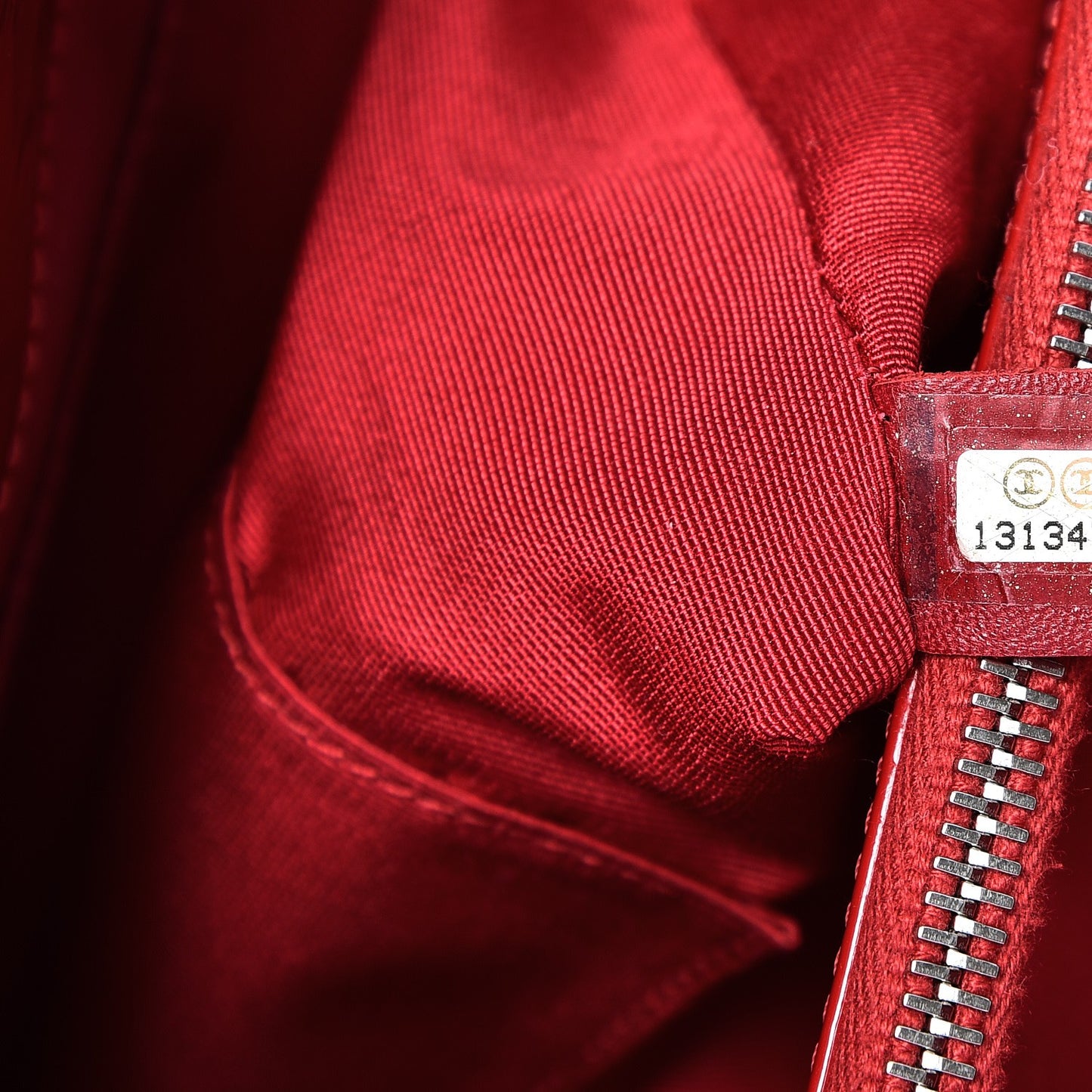 Patent Quilted Grand Shopping Tote GST Red