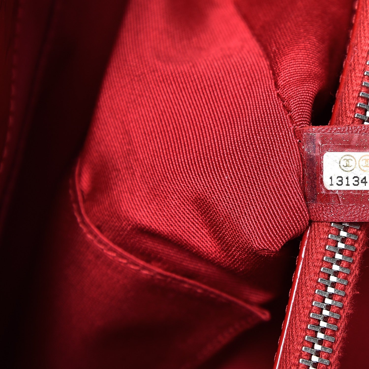 Chanel Patent Quilted Grand Shopping Tote GST Red 7 of 7