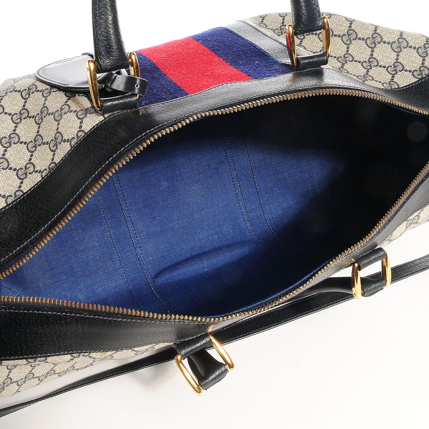 Monogram Vintage Web Duffle Bag Navy