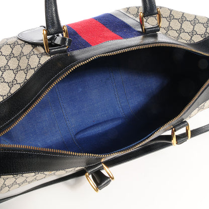 Gucci Monogram Vintage Web Duffle Bag Navy 5 of 8
