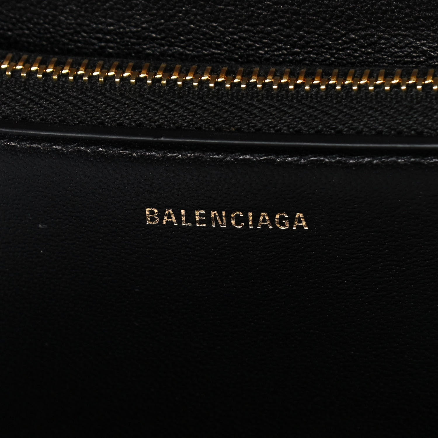 Balenciaga Grained Calfskin Ville Wallet on Chain Black 6 of 9