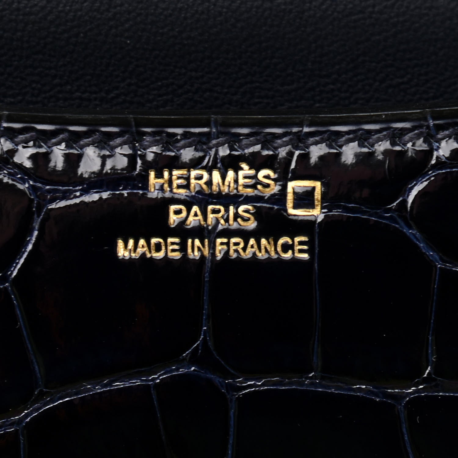 Hermes Shiny Alligator Constance 18 Bleu Saphir 6 of 9