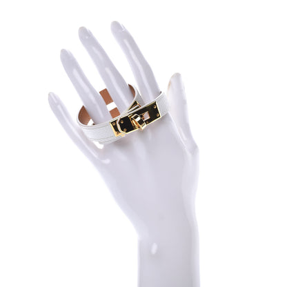 Hermes Epsom Kelly Double Tour Bracelet XS White 2 of 7