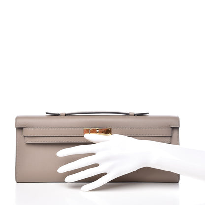Hermes Swift Kelly Cut Clutch Pochette Gris Asphalt 2 of 28