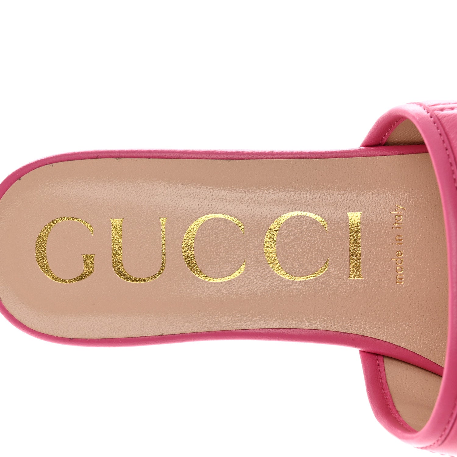 Gucci Nappa GG Matelasse GG Marmont Flat Slide Sandals 39.5 Bon Bon 7 of 8