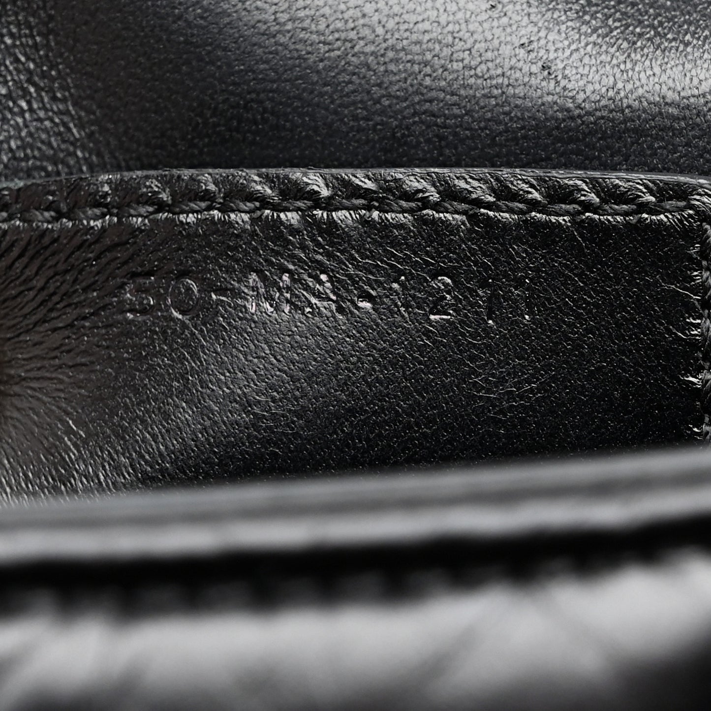 Calfskin Macrocannage Small Caro Bag Black