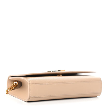 Saint Laurent Grain De Poudre Small Monogram Kate Satchel Nude Powder 3 of 7