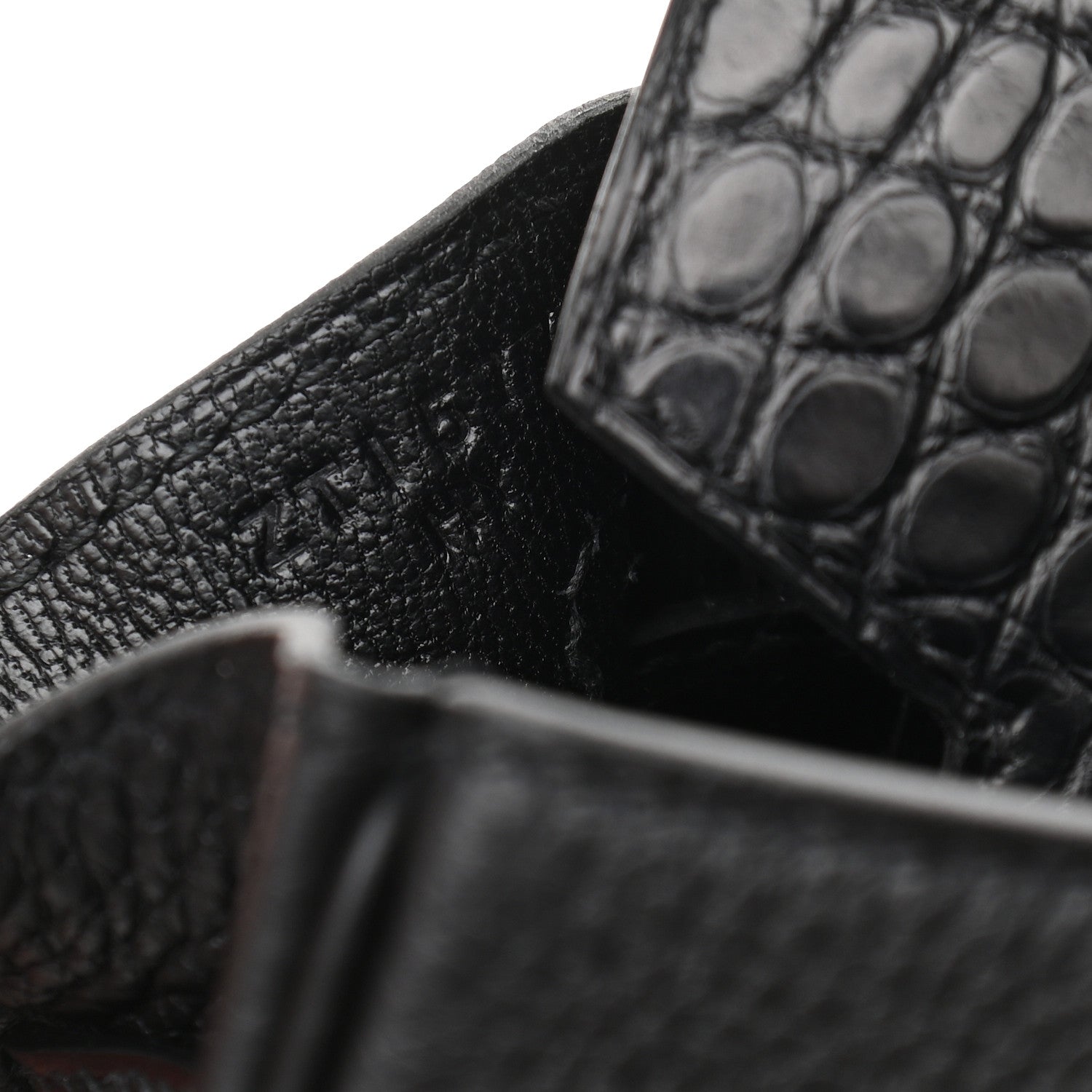Hermes Togo Matte Alligator Birkin Touch 25 Black 7 of 10