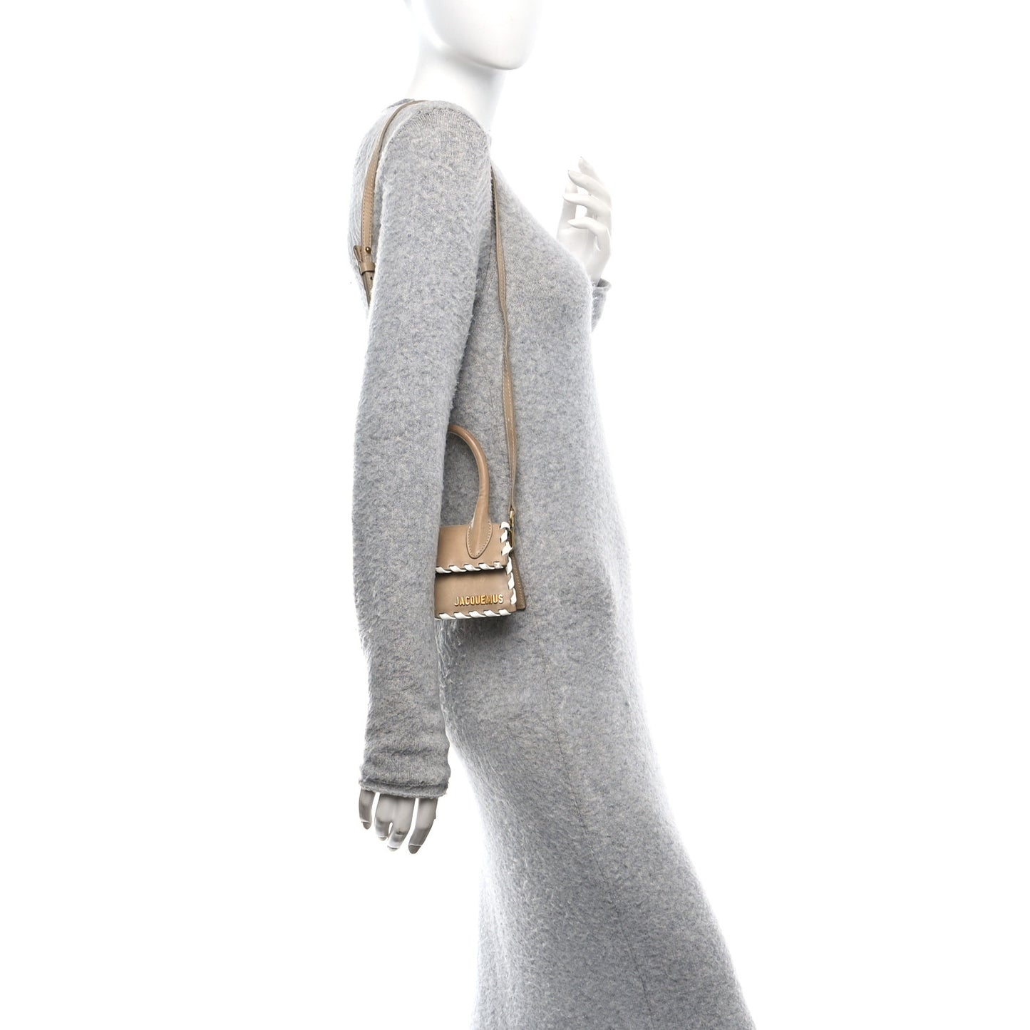 Calfskin Mini Le Chiquito Whipstitch  Beige